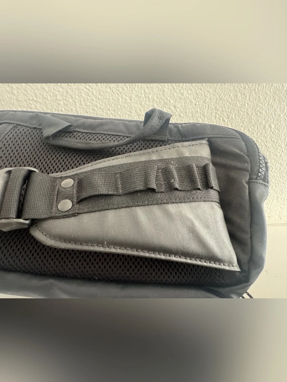 The North Face Black Belt Bag with White Logo